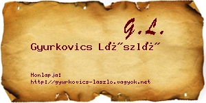 Gyurkovics László névjegykártya