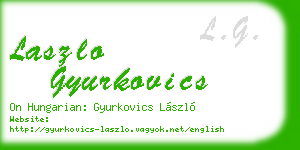 laszlo gyurkovics business card