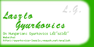 laszlo gyurkovics business card